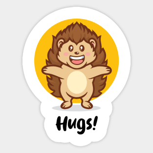 Hedgehog hugs (on light colors) Sticker